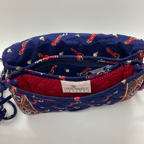 Vintage Vera Bradley Golf Navy Blue Crossbody Mini Bag Retired Pattern - Picture 7 of 11